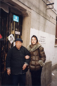 With an old gentleman from Shanghai
