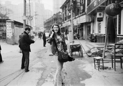 Sylvie Levey filming Shanghai Waiting for Paradise